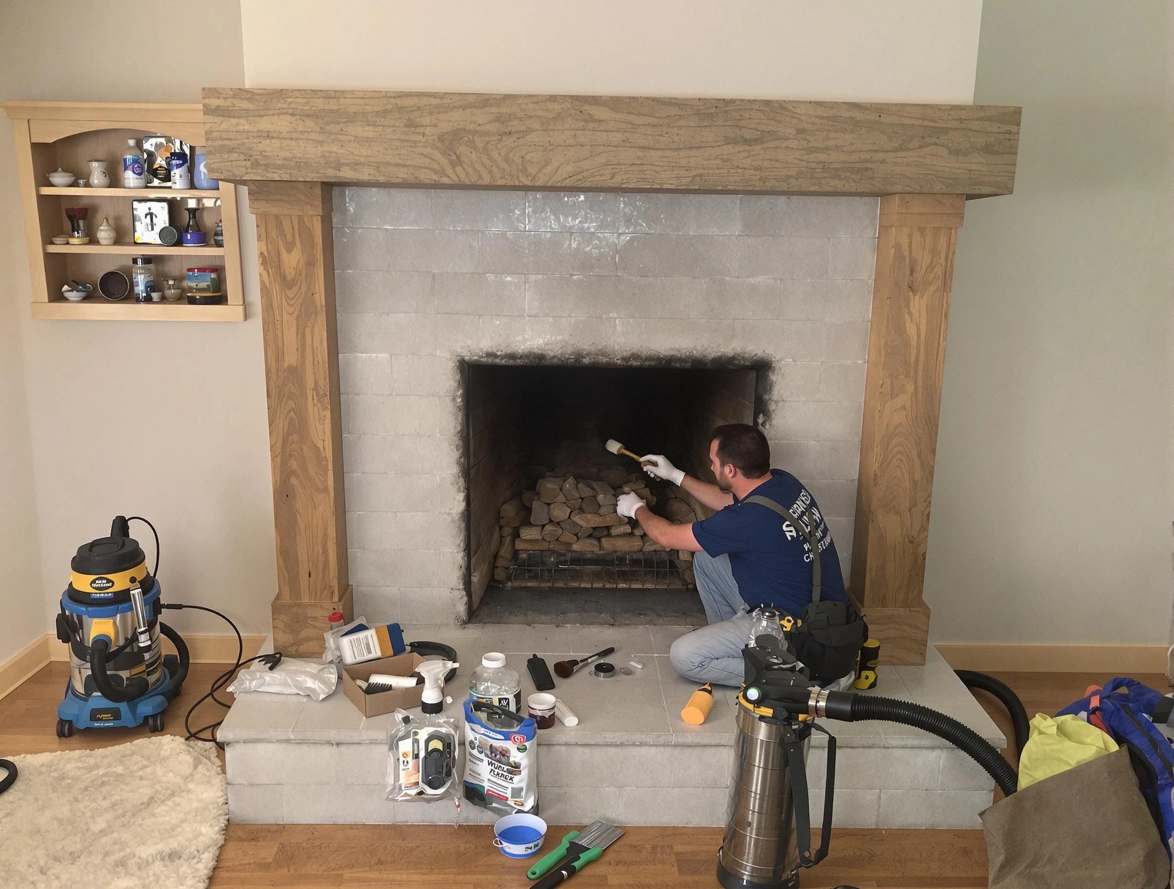 Detailed creosote removal process by Danvers Chimney Sweep in Danvers, MA