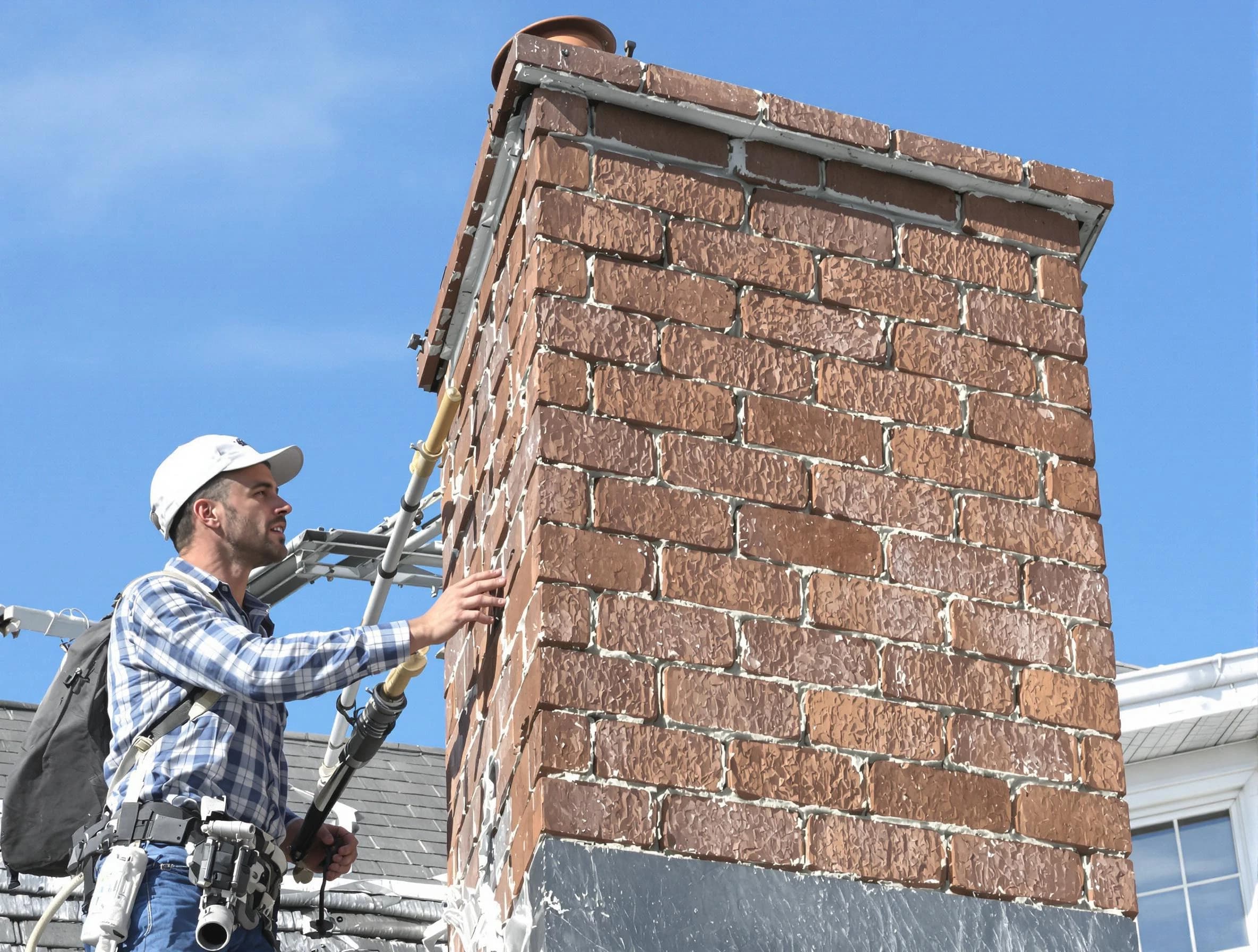 Brickwork for a chimney rebuild by Danvers Chimney Sweep in Danvers, MA