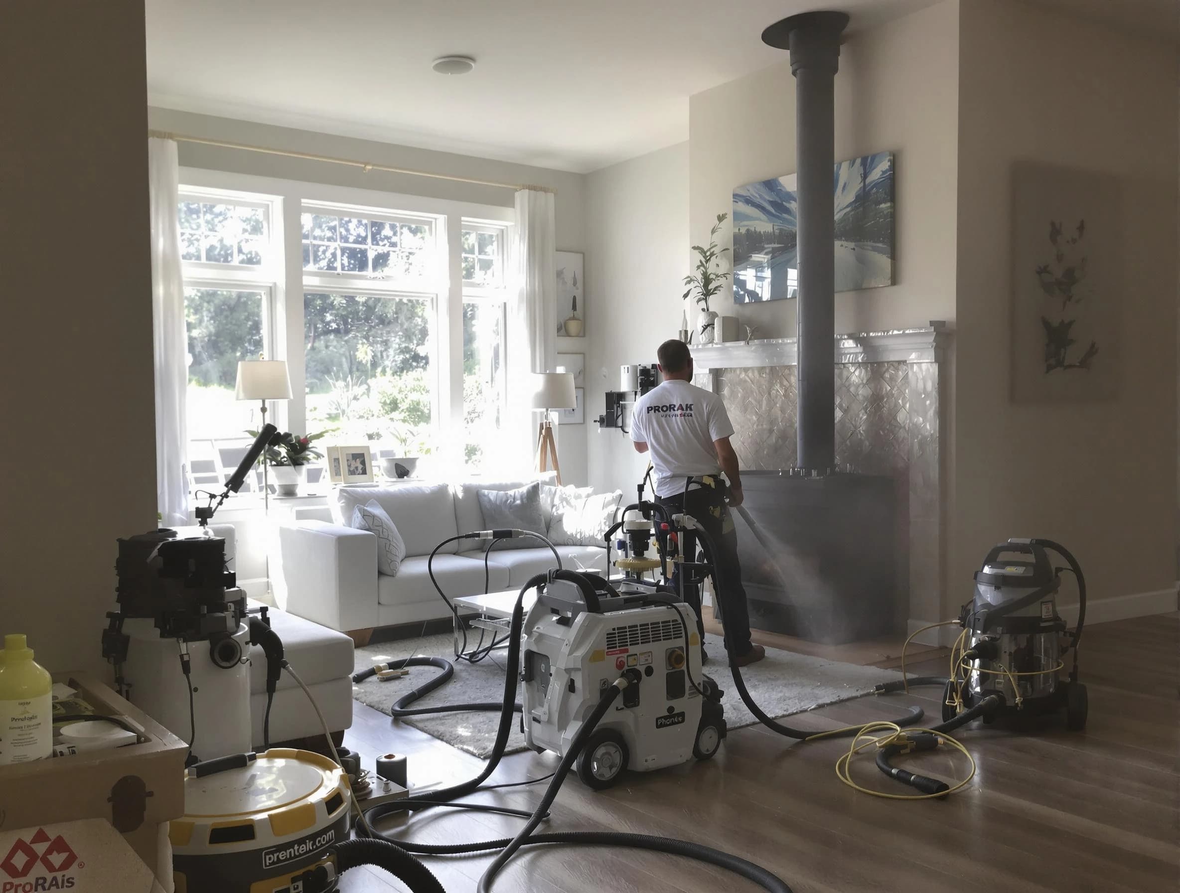 Soot removal service by Danvers Chimney Sweep for a fireplace in Danvers, MA