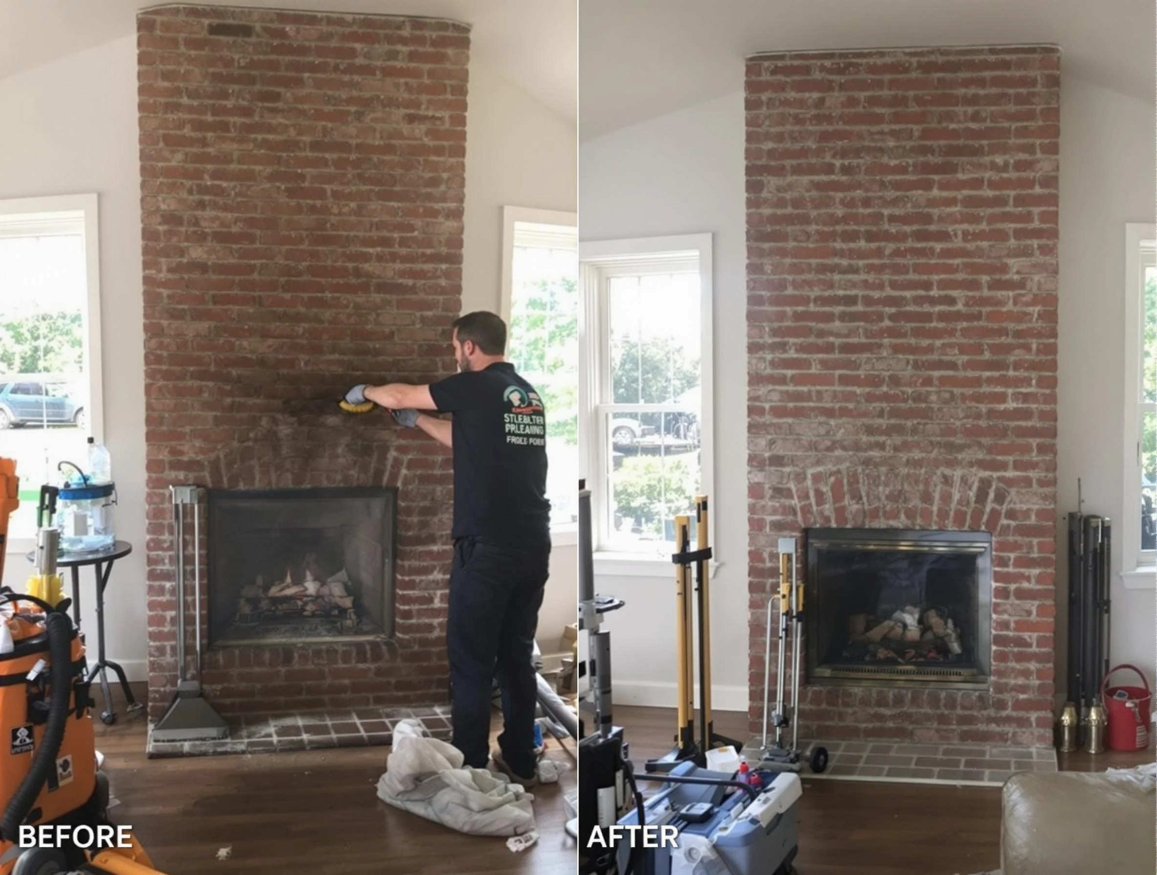 Finished chimney sweeping service by Danvers Chimney Sweep in Danvers, MA