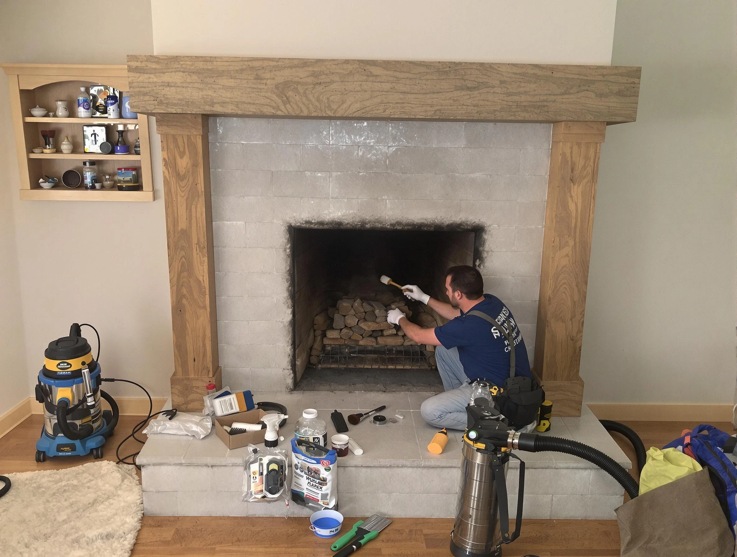 Detailed creosote removal process by Danvers Chimney Sweep in Danvers, MA