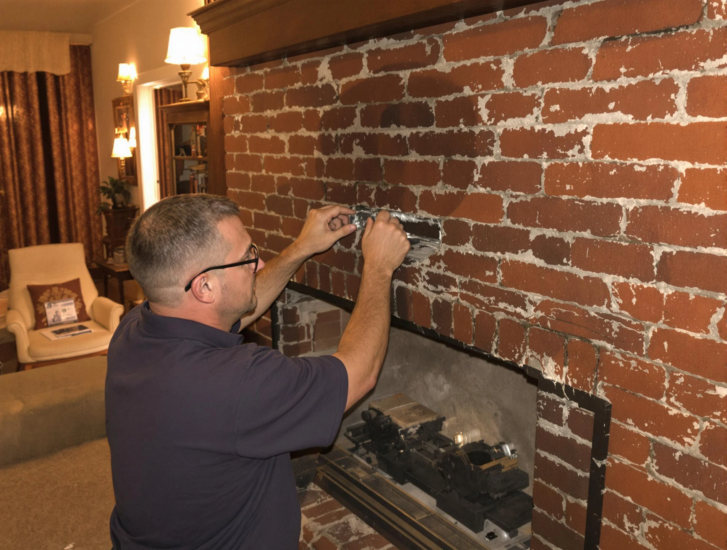 Danvers Chimney Sweep expert fixing a fireplace in Danvers, MA